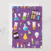 Wissenschafts-Geburtstagslabor für Mädchen Einladung (Rückseite)