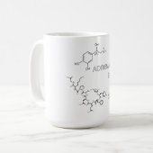 Wissenschafts-Geeky chemische Struktur der Liebe Kaffeetasse (Vorderseite Links)