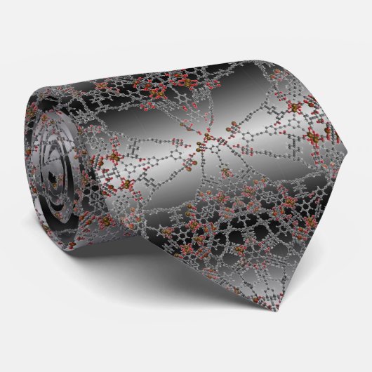 Wissenschafts-Krawatten - schwarz u. weiße Krawatte (Gerollt)