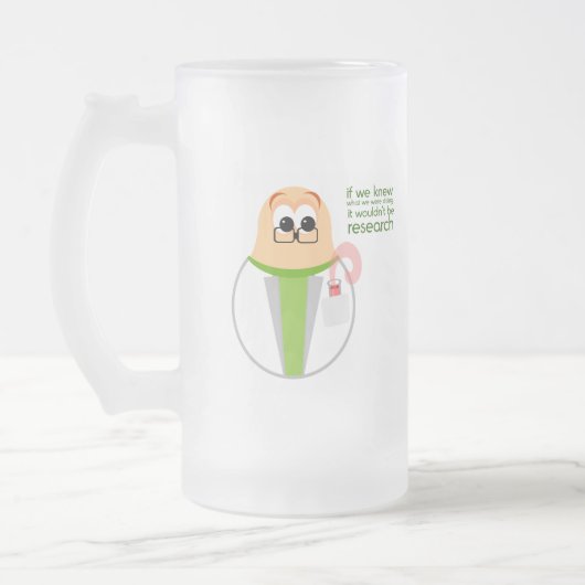 Wissenschafts-Labrador-Forscher-mattierte Tasse (Links)