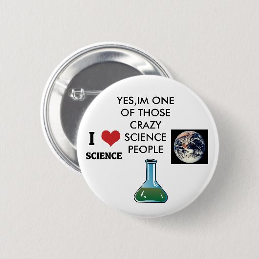 Wissenschafts-Nerd Button (Vorne & Hinten)