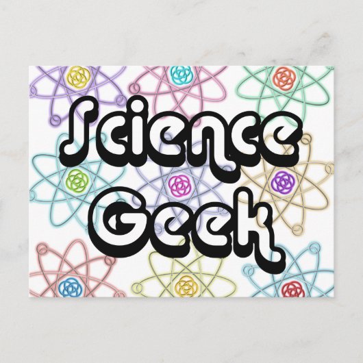 Wissenschafts-Nerd Postkarte (Vorderseite)