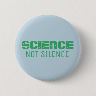 "WISSENSCHAFTS-NICHT RUHE" Knopf Button