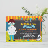 Wissenschafts-Party Einladung (Stehend Vorderseite)