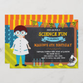 Wissenschafts-Party Einladung (Vorne/Hinten)