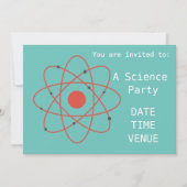 Wissenschafts-Partyatome und Physik Party Einladung (Vorderseite)