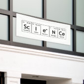 Wissenschafts-Periodensystem-Element-Wort-Chemie Banner (Äußeres Gebäude)