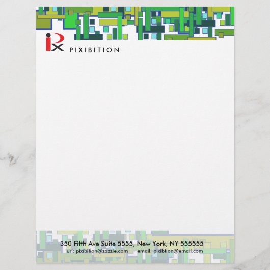 Wissenschafts-Stromkreis-Grün-Briefkopf Briefkopf (Vorderseite)