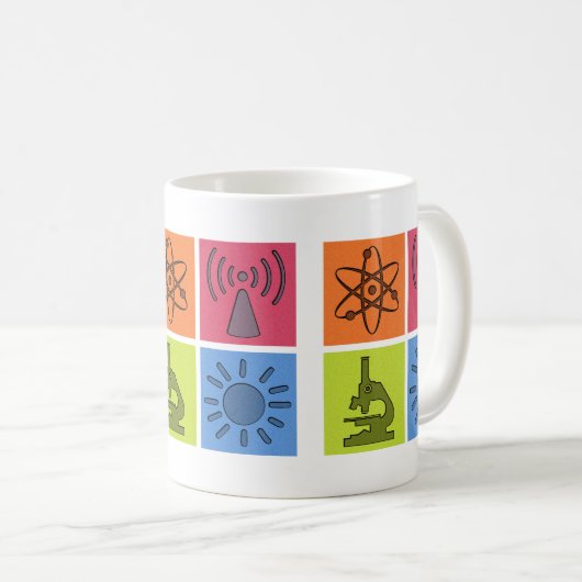 Wissenschafts-Symbol-Tasse Kaffeetasse (VorderseiteRechts)