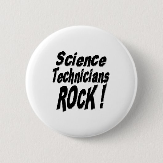 Wissenschafts-Techniker-Felsen! Knopf Button (Vorderseite)