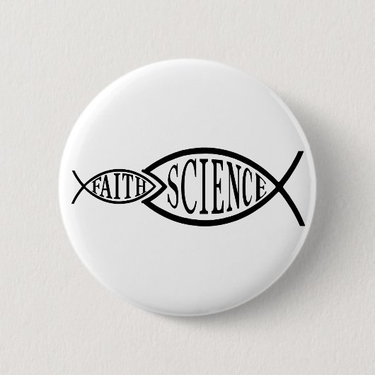 Wissenschafts-Trumpf-Glauben-Fische Button (Vorderseite)