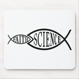 Wissenschafts-Trumpf-Glauben-Fische Mousepad