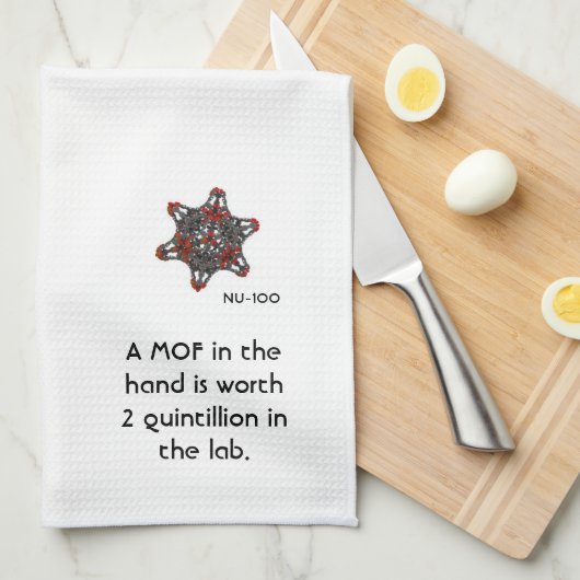 Wissenschafts-Tücher -- "Ein MOF in der Hand…" Geschirrtuch (Viertel Falte)