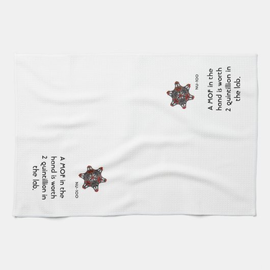 Wissenschafts-Tücher -- "Ein MOF in der Hand…" Geschirrtuch (Horizontal)