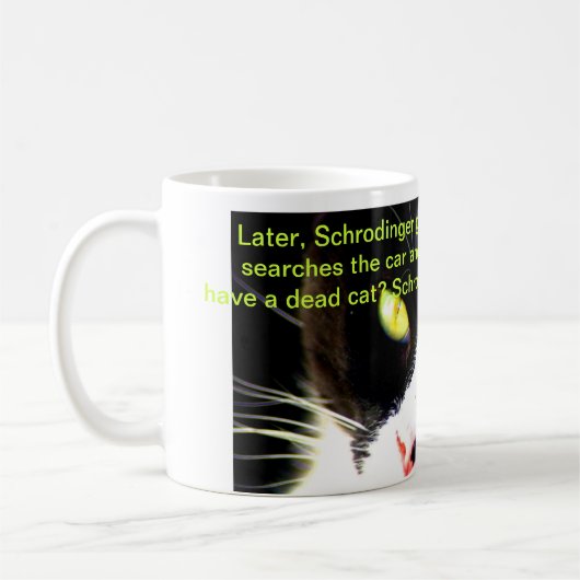 Wissenschafts- und Katzen-Spaß IX Kaffeetasse (Links)
