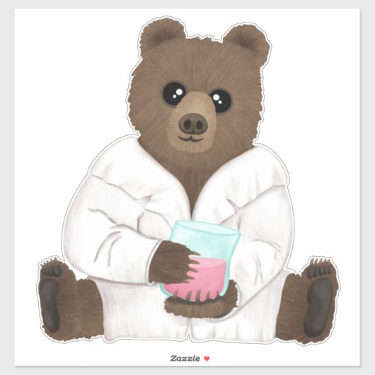 Wissenschaftsbär Aufkleber (Blatt)