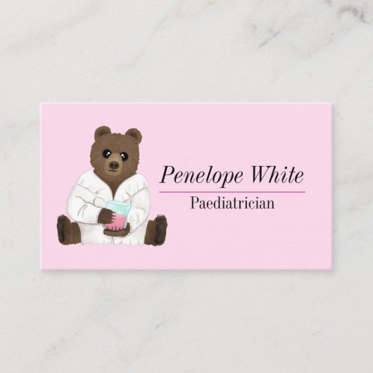 Wissenschaftsbär Visitenkarte (Vorderseite)