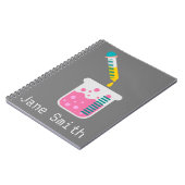 Wissenschaftschemie - niedliche Wissenschaftsausrü Notizblock (Linke Seite)