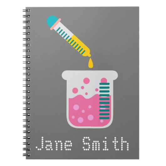 Wissenschaftschemie - niedliche Wissenschaftsausrü Notizblock (Vorderseite)
