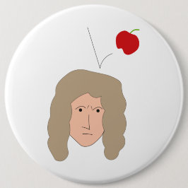 Wissenschaftsclub Physik Humor Isaac Newton Apfel Button