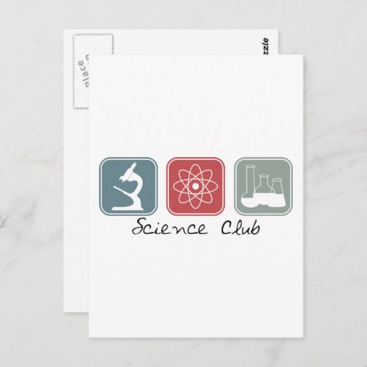 Wissenschaftsclub (Squares) Postkarte (Vorne/Hinten)