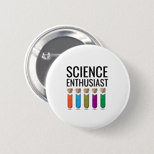 Wissenschaftsenthusiast Button (Vorne & Hinten)