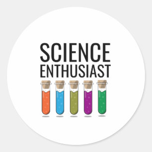 Wissenschaftsenthusiast Runder Aufkleber