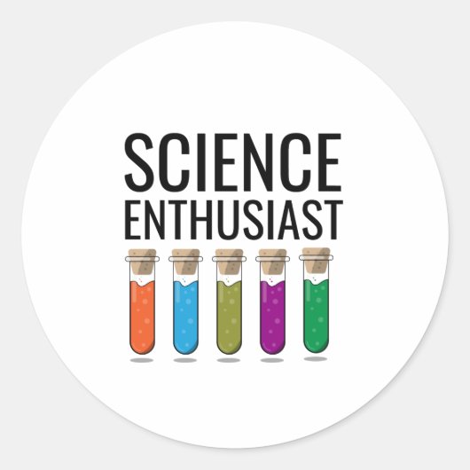 Wissenschaftsenthusiast Runder Aufkleber (Vorderseite)