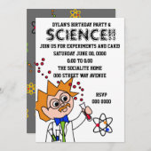 Wissenschaftsexperiment Einladung (Vorne/Hinten)