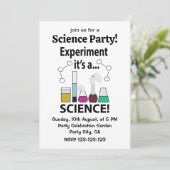 Wissenschaftsexperiment Es ist eine Wissenschaft Einladung (Stehend Vorderseite)