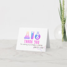 Wissenschaftsexperiment Neon Pink Girl Geburtstag