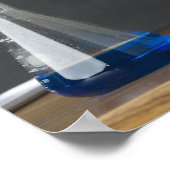 Wissenschaftsexperiment vor der Tafel Poster (Ecke)