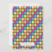 Wissenschaftsexperiment zum Thema Geburtseinladung Einladung (Rückseite)