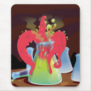Wissenschaftsexperimentkolben-Monster Mousepad