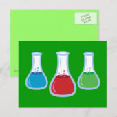 Wissenschaftsflaschen Postkarte (Vorne/Hinten)