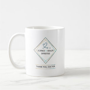 Wissenschaftsheiler-Expertise Danke Doktor Kaffeetasse