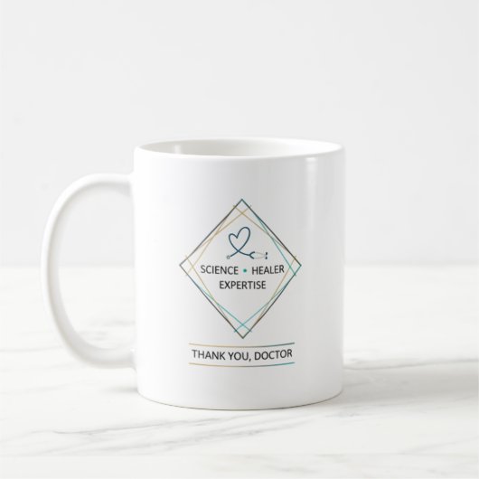 Wissenschaftsheiler-Expertise Danke Doktor Kaffeetasse (Links)