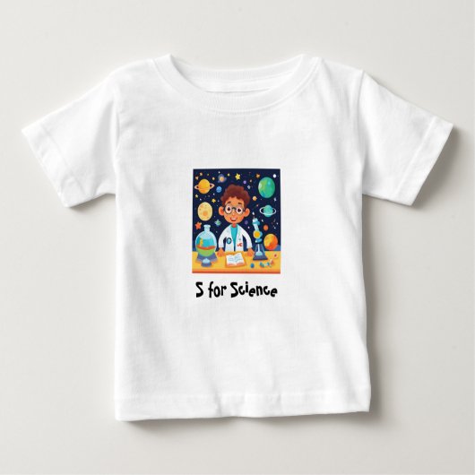 Wissenschaftskind (s für Wissenschaft) Baby T-shirt (Vorderseite)