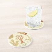 Wissenschaftslehrbuch Biologie, Vintage Korallenti Untersetzer (Seite)