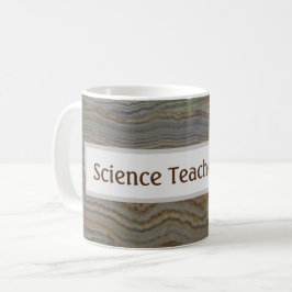 Wissenschaftslehrer Brown Green Strished Onyx Kaffeetasse