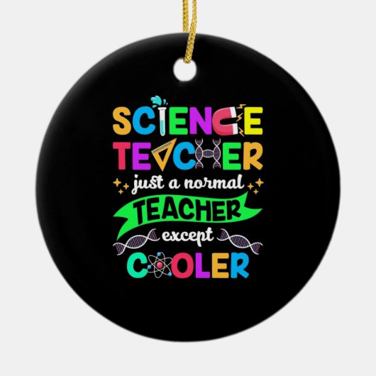 Wissenschaftslehrer Cool Keramik Ornament (Vorne)