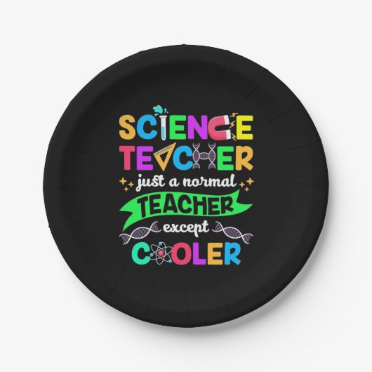 Wissenschaftslehrer Cool Pappteller (Vorderseite)