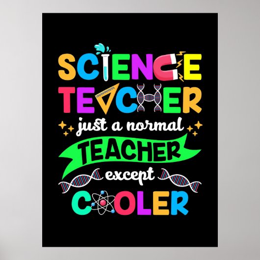Wissenschaftslehrer Cool Poster (Vorne)