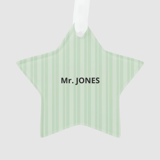 Wissenschaftslehrer Danke, Apple Ornament (Rückseite)