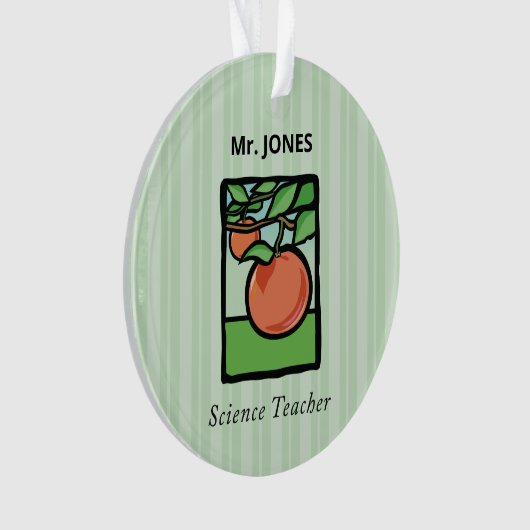Wissenschaftslehrer Danke, Apple Ornament (Vorderseite)