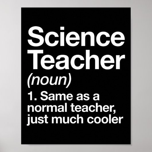 Wissenschaftslehrer definiert Spaß als Erstes in d Poster (Vorne)