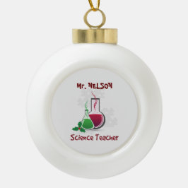 Wissenschaftslehrer, Experimente frohe Weihnachten Keramik Kugel-Ornament