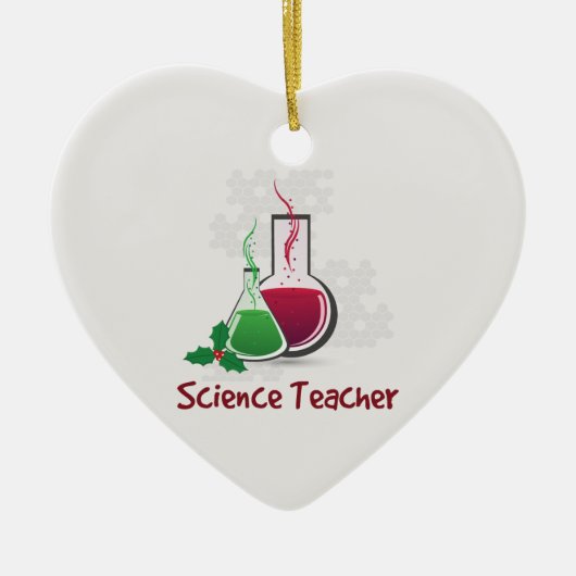 Wissenschaftslehrer, Experimente frohe Weihnachten Keramik Ornament (Vorne)