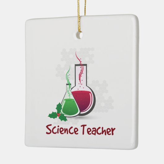 Wissenschaftslehrer, Experimente frohe Weihnachten Keramikornament (Links)