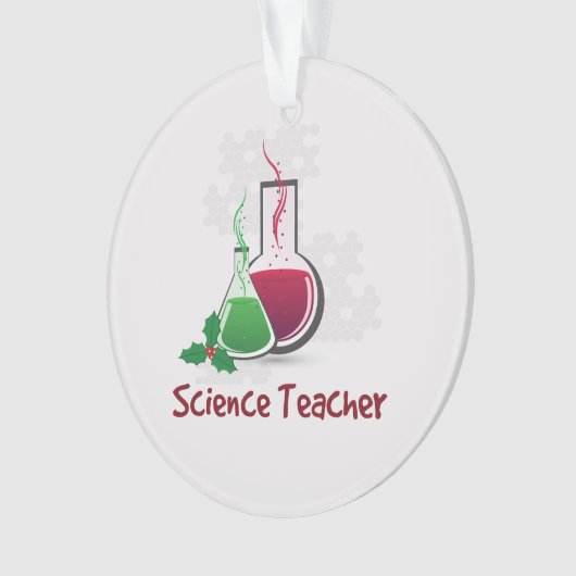 Wissenschaftslehrer, Experimente frohe Weihnachten Ornament (Vorderseite)